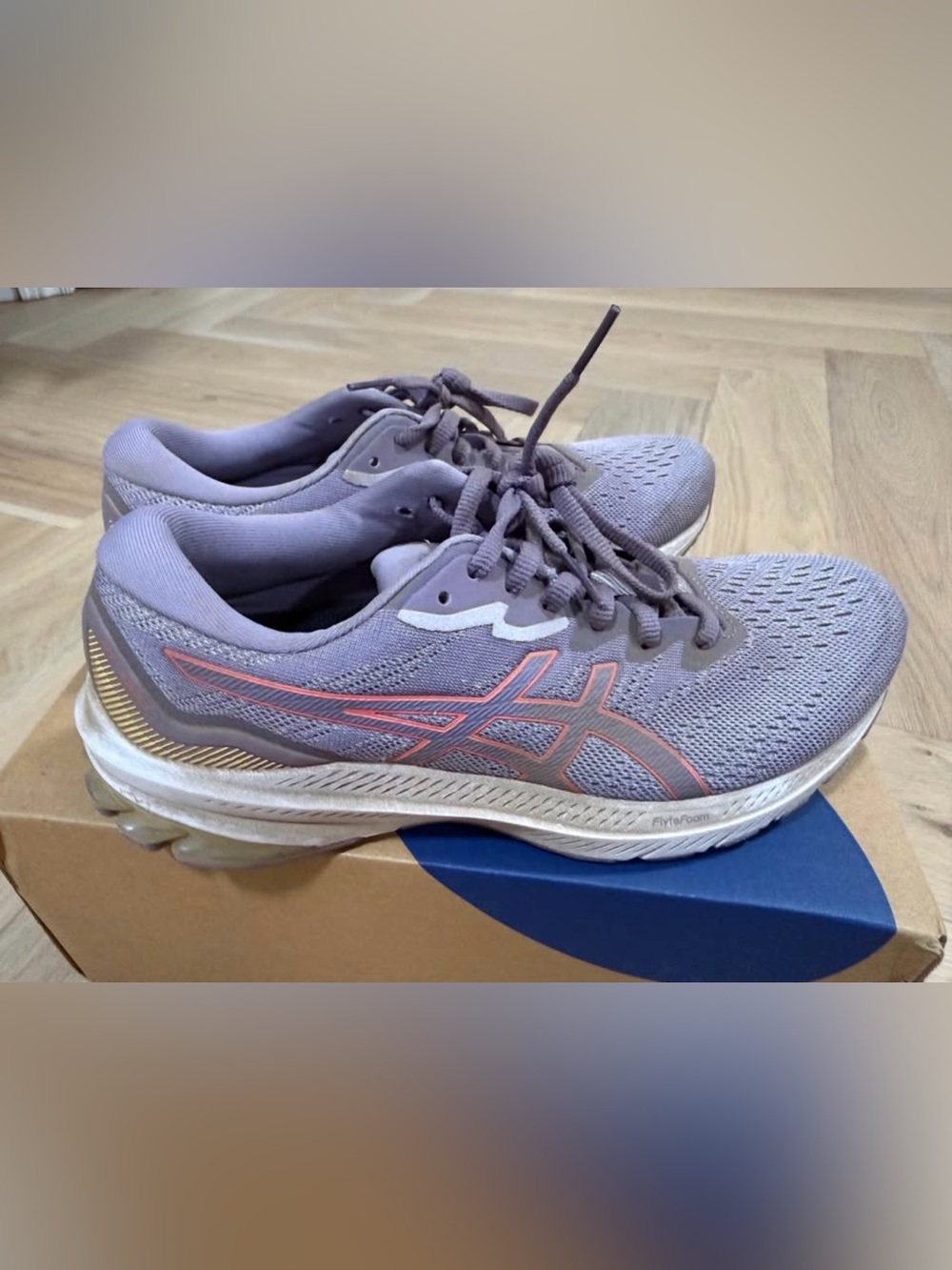ASICS ASICS GT 1000 Sneakers Lavender Athletic Running Shoes with Pink Accents